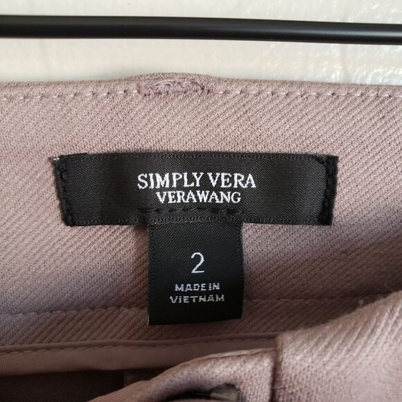 Simply Vera Vera Wang High-Waisted Flare Trouser Pants Sz Womens 2 Career Office - Picture 2 of 12